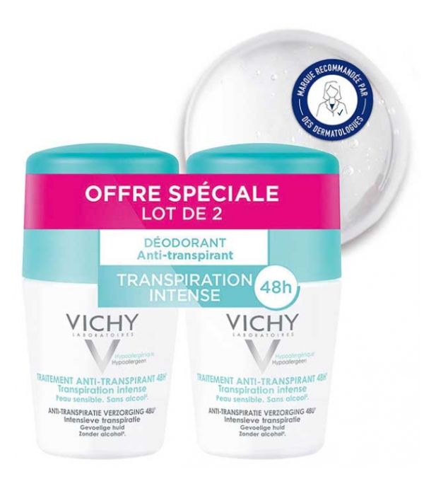 Vichy 48H Anti-Perspirant Treatment Deo 50ml single and double pack